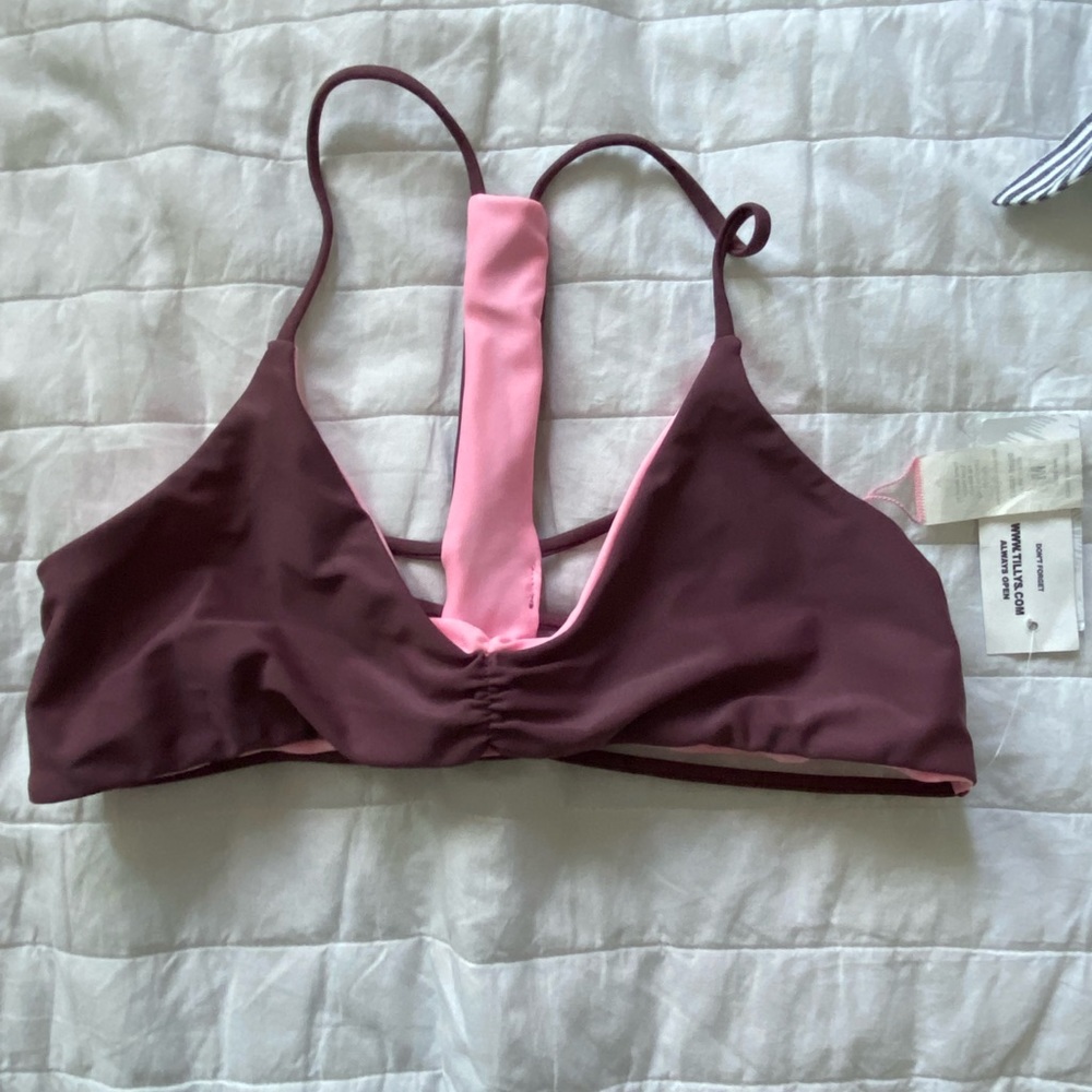Maroon bikini top